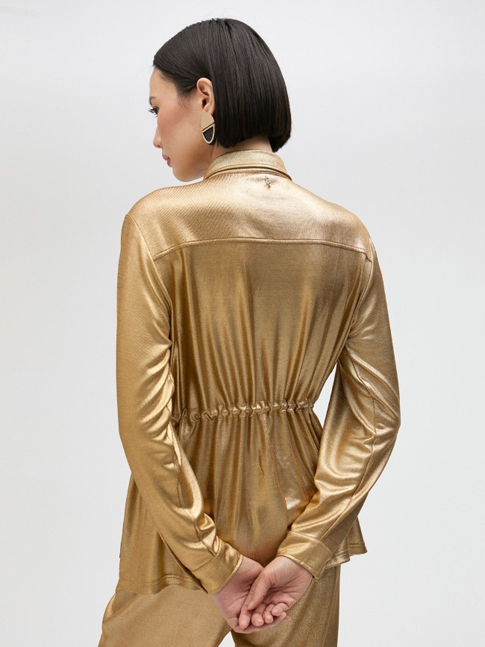 Camicia laminata dorata LS2515018 0M2 LOLA 