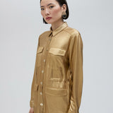 Camicia laminata dorata LS2515018 0M2 LOLA 