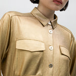 Camicia laminata dorata LS2515018 0M2 LOLA 