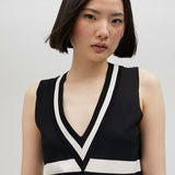 Top in maglia bicolore LS2515057 1NB LOLA 