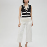 Top in maglia bicolore LS2515057 1NB LOLA 
