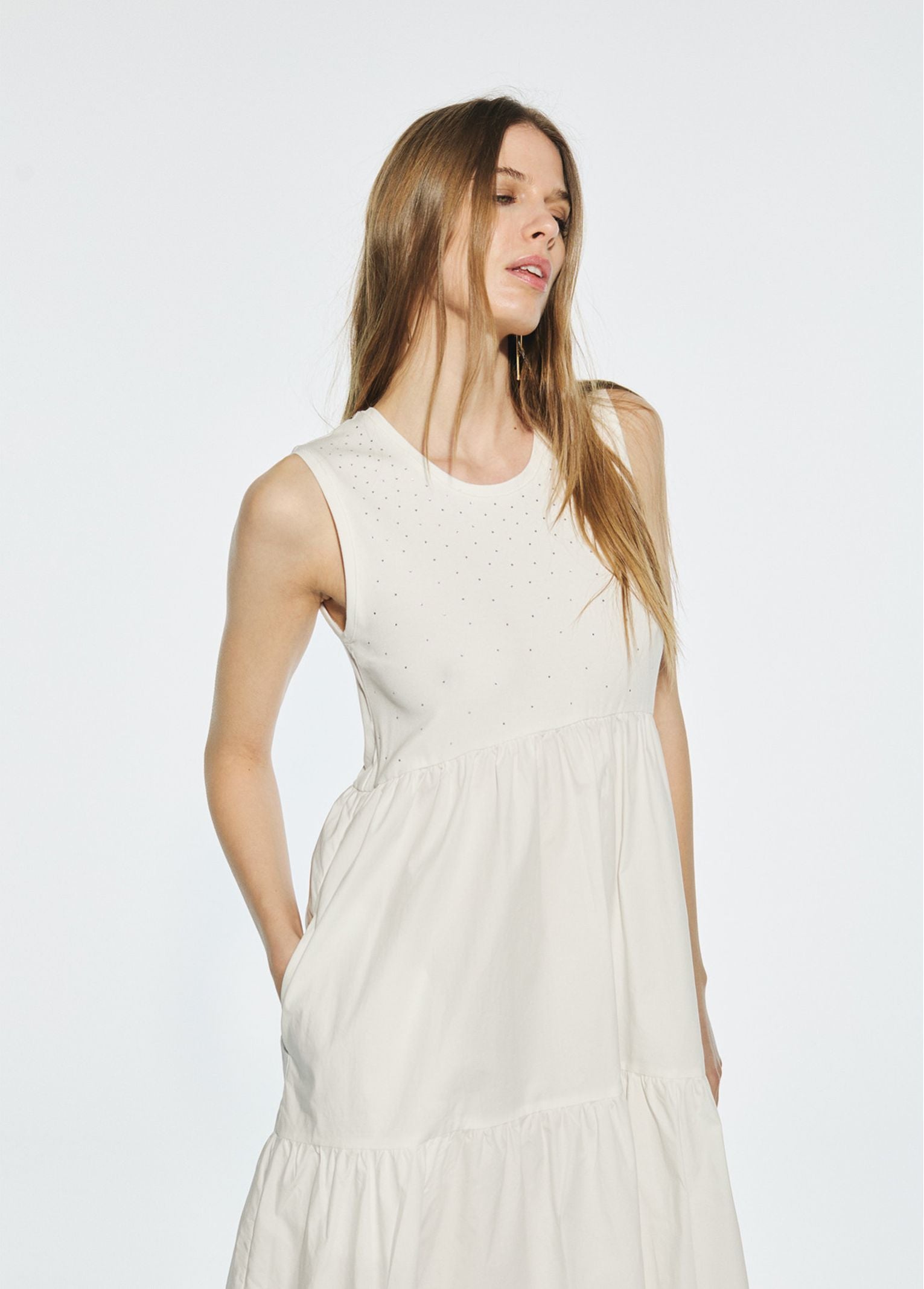 Abito lungo con perline LS2516063 00B LOLA 