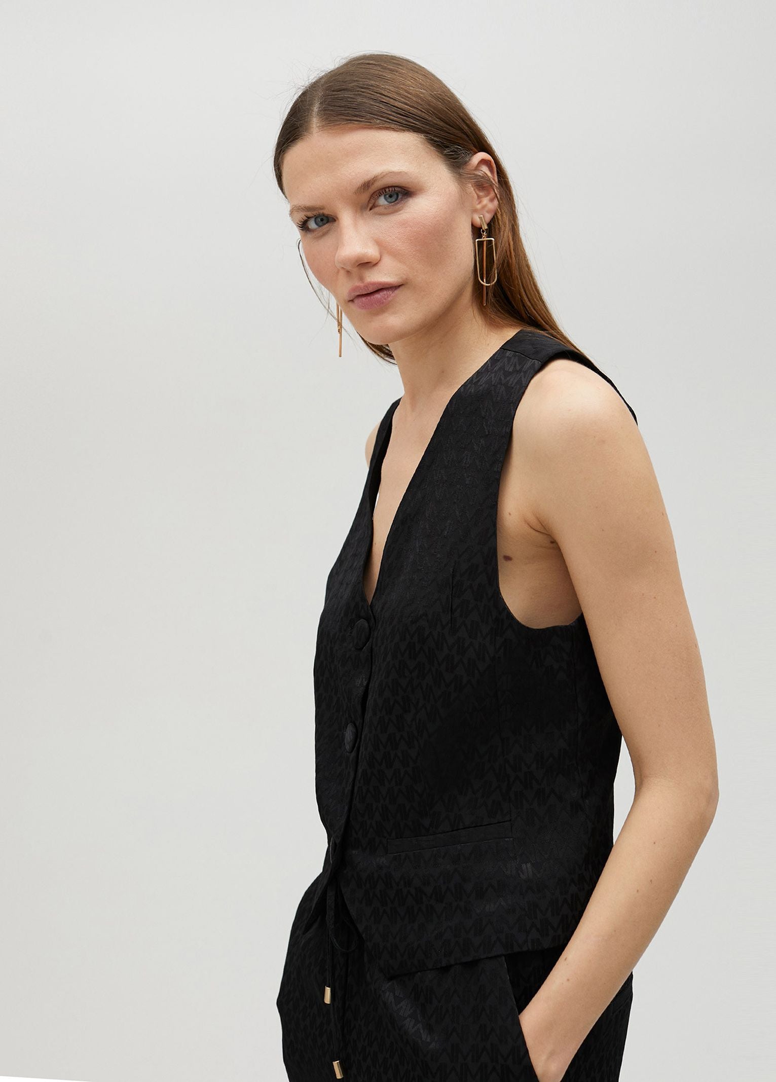Gilet jacquard MS2502007 00N MAITE 