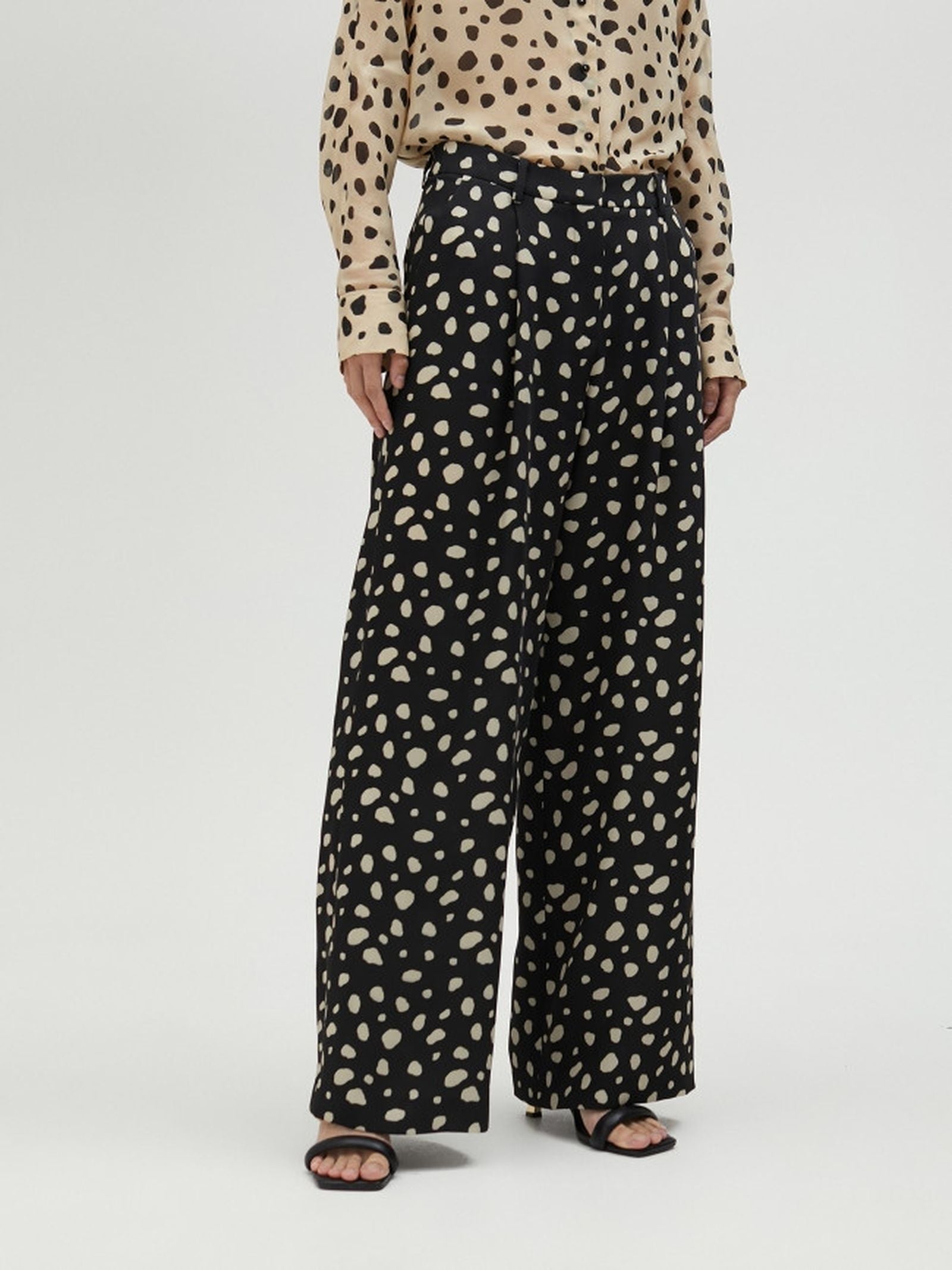Pantalone palazzo a pois MS2514012 1N0 MAITE 