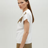 T-shirt strass disegno tigre MS2515018 00B MAITE 