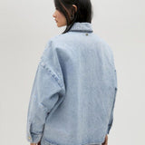 Giacca denim con strass MS2502004 0D0 MAITE 