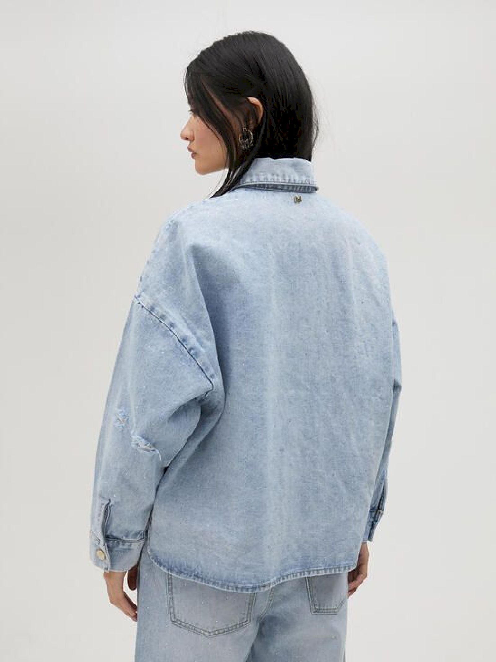 Giacca denim con strass MS2502004 0D0 MAITE 