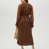 Trench lungo in organza con cintura MS2502018 057 MAITE 