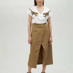 Gonna lunga con spacco centrale MS2508004 052 MAITE 