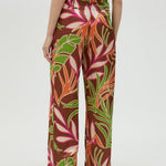 Pantalone morbido stampa foglie MS2514014 256 MAITE 