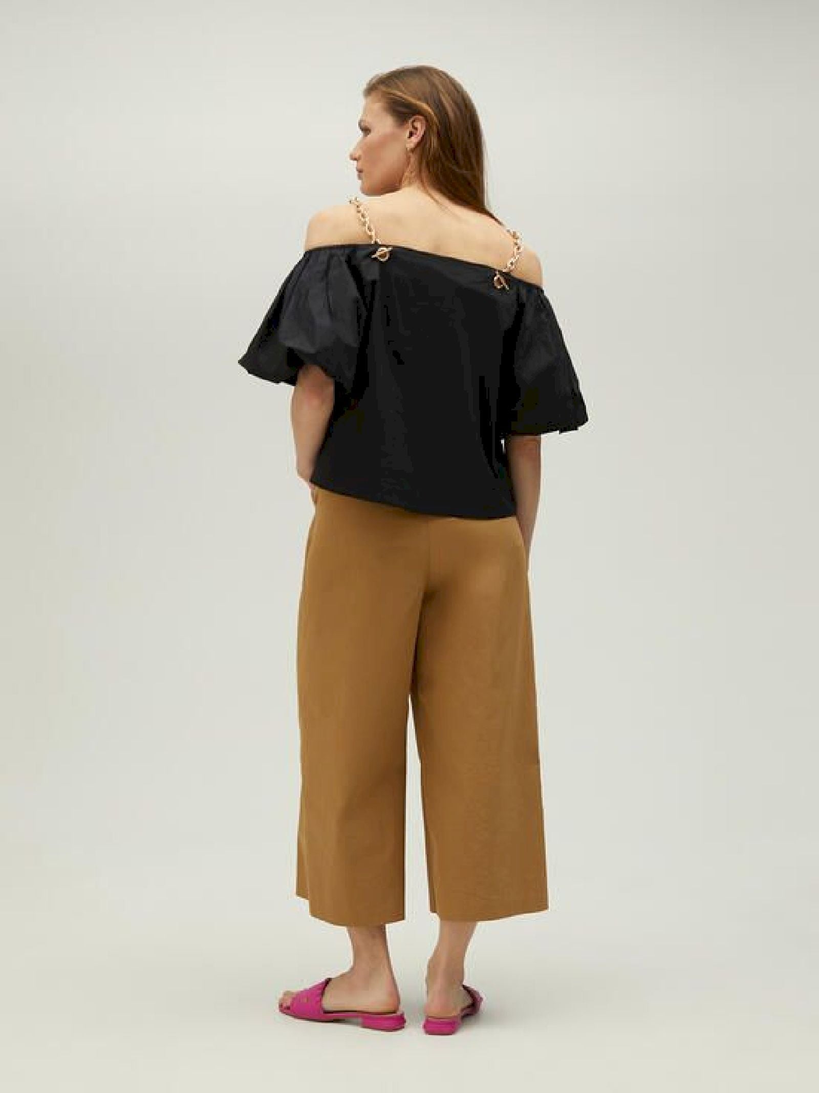 Pantalone cropped con elastico MS2514020 052 MAITE 