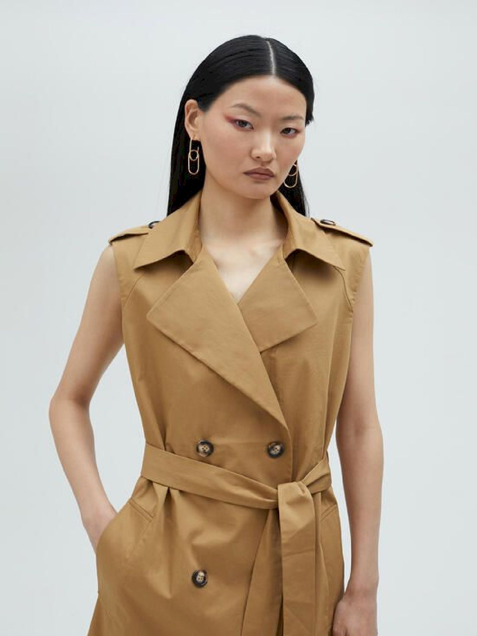 Abito gilet con cintura MS2516028 052 MAITE 