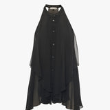 Camicia con rouches C020VU MA001 MANILA GRACE 