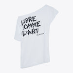 T-shirt scollo asimmetrico T251CU MA043 MANILA GRACE 