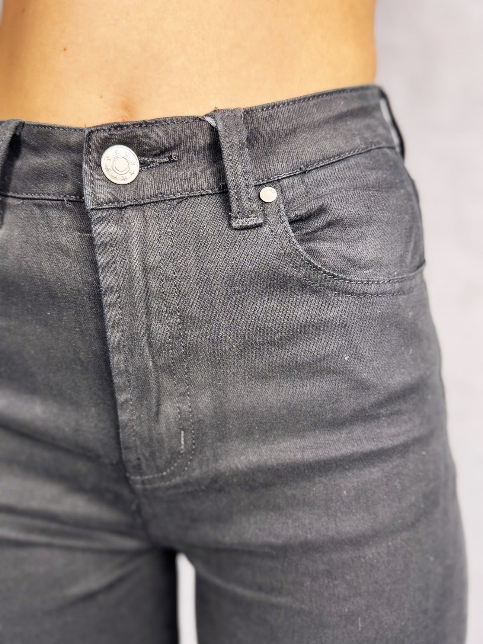 Jeans regular vita alta 12181 NERO OFELIA 