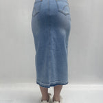 Gonna in denim con spacco davanti 123601JC807 DENIM OFELIA 
