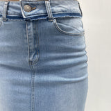 Gonna in denim con spacco davanti 123601JC807 DENIM OFELIA 