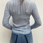 Maglia trasparente maniche lunghe 25002 CERULEO OFELIA 