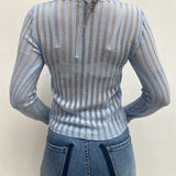 Maglia trasparente maniche lunghe 25002 CERULEO OFELIA 