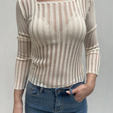 Maglia trasparente maniche lunghe 25002 PANNA OFELIA 