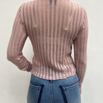 Maglia trasparente maniche lunghe 25002 ROSA OFELIA 