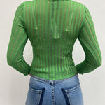 Maglia trasparente maniche lunghe 25002 VERDE OFELIA 