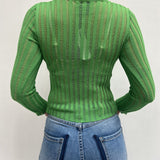 Maglia trasparente maniche lunghe 25002 VERDE OFELIA 