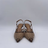 Slingback con dettaglio rete e perline - Ofelia 2528 BRONZO OFELIA 