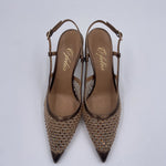 Slingback con dettaglio rete e perline - Ofelia 2528 BRONZO OFELIA 
