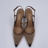 Slingback con dettaglio rete e perline - Ofelia 2528 BRONZO OFELIA 