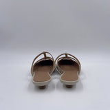 Scarpa bassa aperta con borchie - Ofelia 2569 LATTE OFELIA 