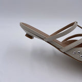 Scarpa bassa aperta con borchie - Ofelia 2569 LATTE OFELIA 