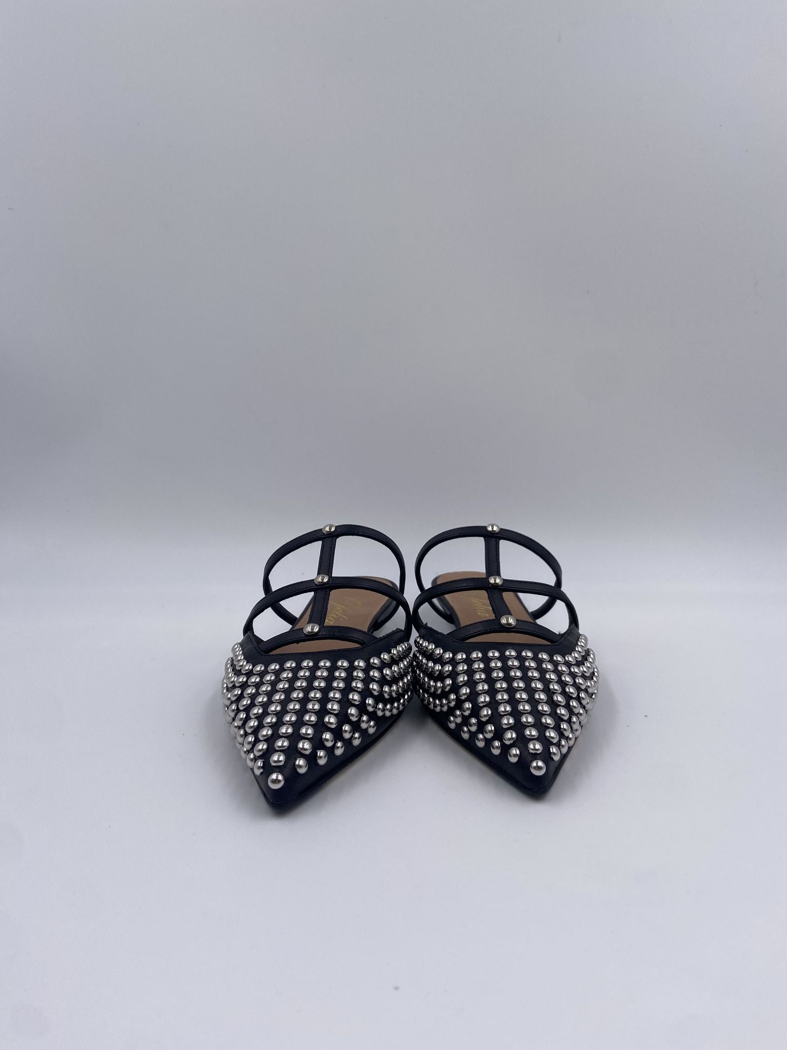 Scarpa bassa aperta con borchie - Ofelia 2569 NERO OFELIA 