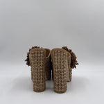 Sabot aperto in rafia con fiore - Ofelia 2588 BEIGE OFELIA 