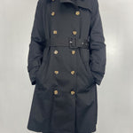 Trench doppio petto con cintura 333 NERO OFELIA 