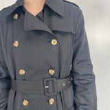 Trench doppio petto con cintura 333 NERO OFELIA 