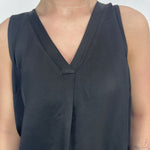 Top smanicato bimateriale 4005 NERO OFELIA 