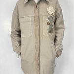 Giacca lunga con orsetto 525106 CAMMELLO OFELIA 