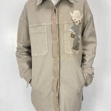 Giacca lunga con orsetto 525106 CAMMELLO OFELIA 