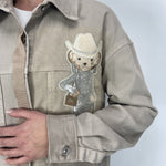 Giacca lunga con orsetto 525106 CAMMELLO OFELIA 