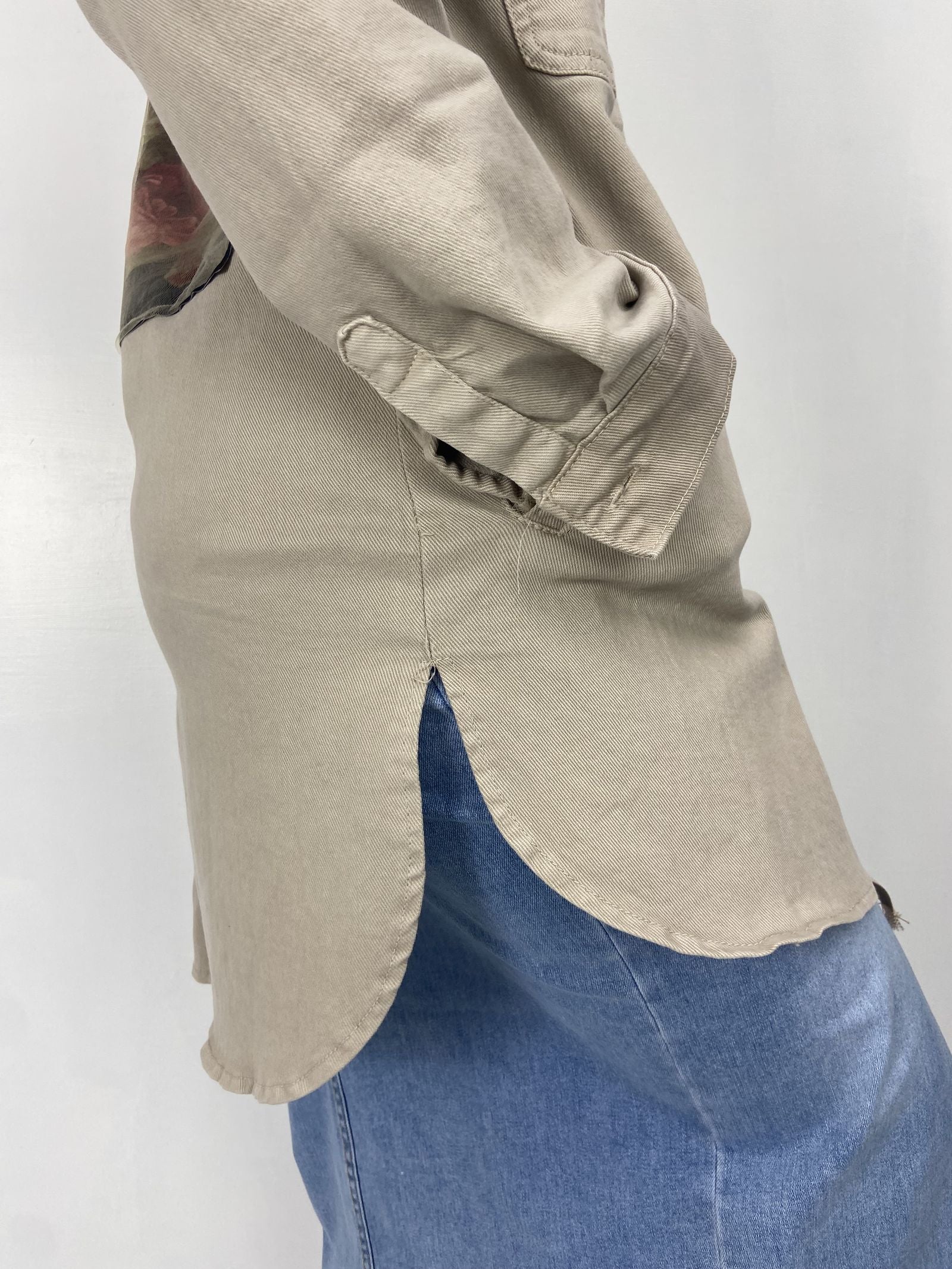 Giacca lunga con orsetto 525106 CAMMELLO OFELIA 