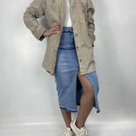 Giacca lunga con orsetto 525106 CAMMELLO OFELIA 