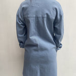Camicia in denim con patch 525106BIS AZZURRO OFELIA 