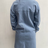 Camicia in denim con patch 525106BIS AZZURRO OFELIA 