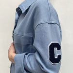 Camicia in denim con patch 525106BIS AZZURRO OFELIA 
