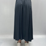 Gonna lunga satinata con elastico in vita 8078 GRIGIO OFELIA 