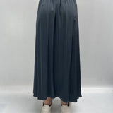 Gonna lunga satinata con elastico in vita 8078 GRIGIO OFELIA 