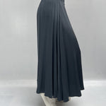Gonna lunga satinata con elastico in vita 8078 GRIGIO OFELIA 