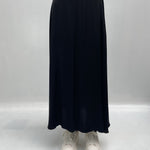 Gonna lunga satinata con elastico in vita 8078 NERO OFELIA 