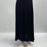 Gonna lunga satinata con elastico in vita 8078 NERO OFELIA 